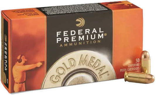 Federal Gold Medal GM40AP1 40 S&W full metal jacket ammo box