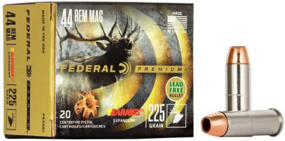 Federal Premium 44 Rem Mag Barnes Expander Brx Ammunition - Magnum / 255 Grain / Hollow Point - Handgun Ammo