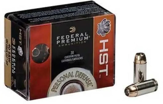 Federal Premium HST 40 S&W 180 Grain Hollow Point Ammo Box