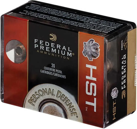 Federal 45 ACP 230 grain hollow point personal defense ammo box
