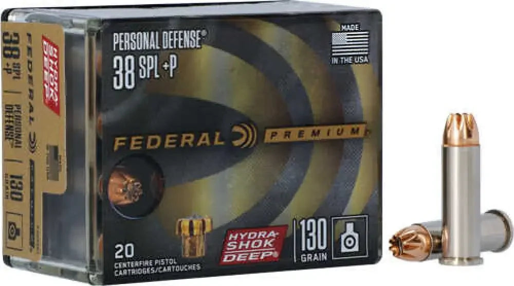 Federal Premium 38 Special Plus P Hydra-Shok JHP bullet