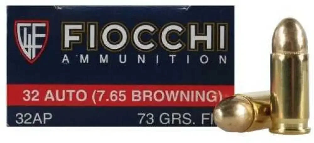Fiocchi 32 Acp Metal Jacket Precision Performance for Target Shooting - Acp / 73 Grain / Full - Handgun Ammo