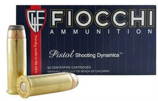 Fiocchi 44 rem magnum brass cartridges for reliable target shooting