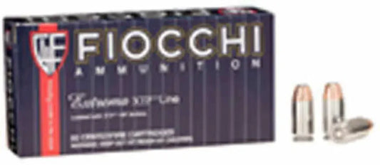Fiocchi 45 ACP 230 grain hollow point rounds ammunition box with cartridges