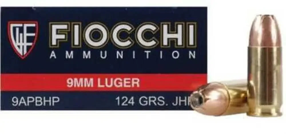 Fiocchi 9mm Luger Ammunition Superior Performance - 124 Grain / Hollow Point - Handgun Ammo