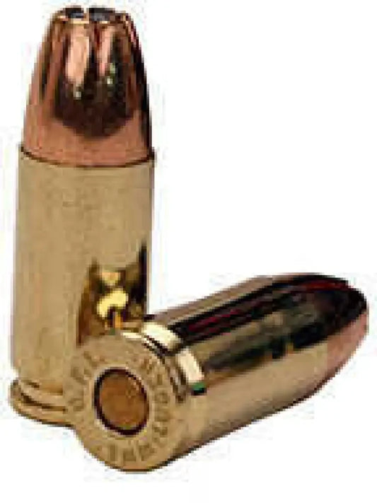 Fiocchi 9mm luger ammunition 147 grain hollow point with brass casing