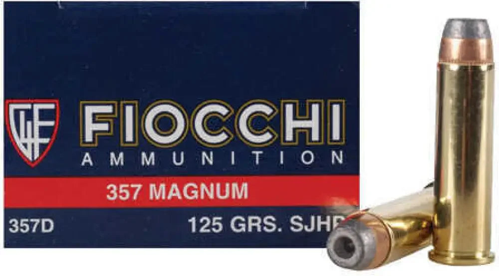 Fiocchi Magnum Ammunition: Exceptional Stopping Power 125 Grain Jacketed Hollow - 357 / Point - Handgun Ammo