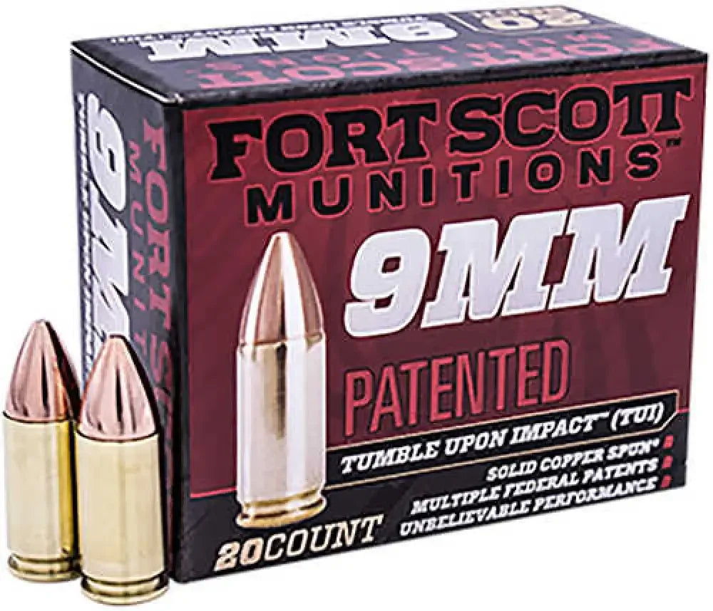 Fort Scott Munitions 9mm Luger 115gr Tumble Upon Impact Ammo Box
