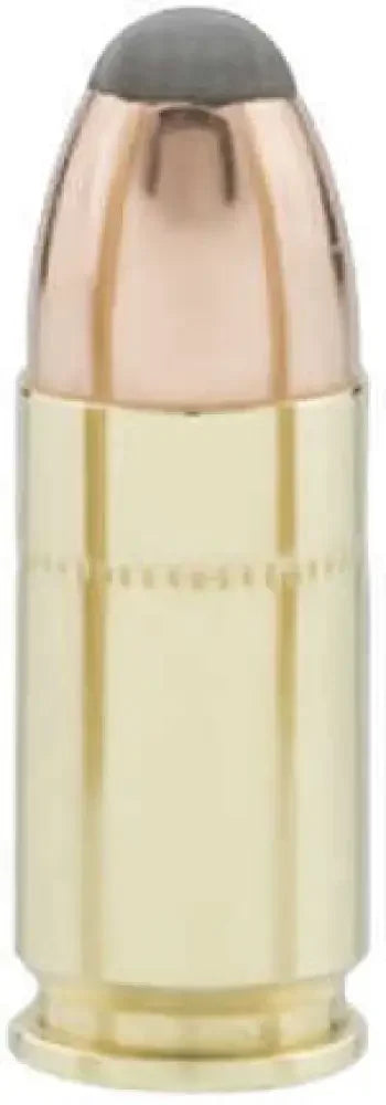 Glaser 9mm Luger pre-fragmented hollow point bullet, brass casing