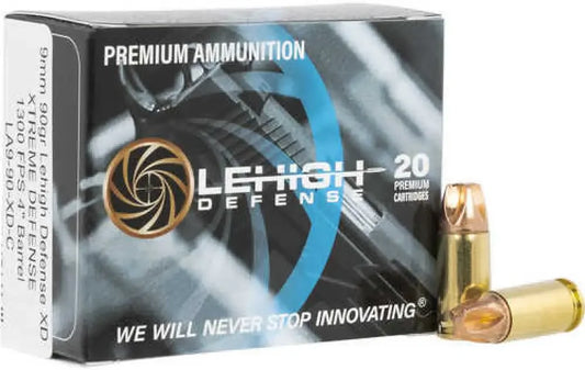 Lehigh Defense Xtreme 9mm 90gr XD FMT solid copper ammo box