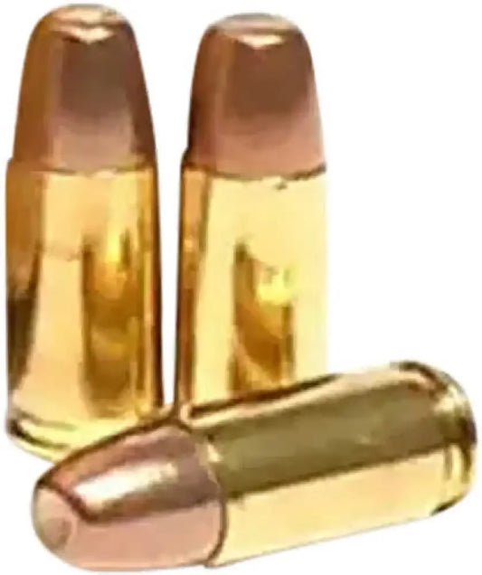 Two Liberty Ammunition LAR90662 brass-capped 9mm bullets clustered