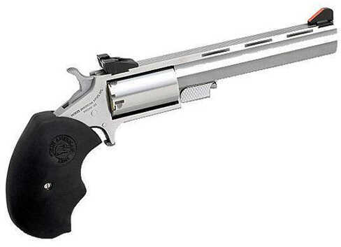 FALSErth American Arms Mini Master 22 Long Rifle/22 WMR 4" Barrel 5 Round Fixed Sights Rubber Grip Revolver NAA-22MMC