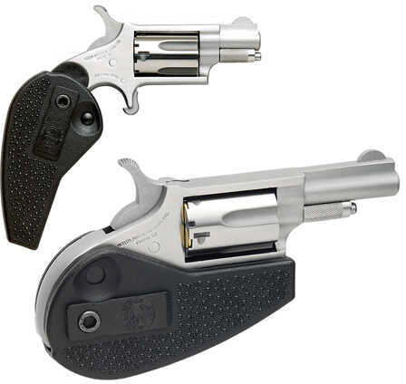 FALSErth American Arms Mini 22 Magnum 1.1" Barrel 5 Round Holster Grip Stainless Steel Revolver NAA-22MS-HG
