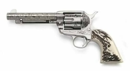 Nickel Engraved Cattleman Single Action Revolver - 1873 /.357 Mag. / Revolver - Handguns