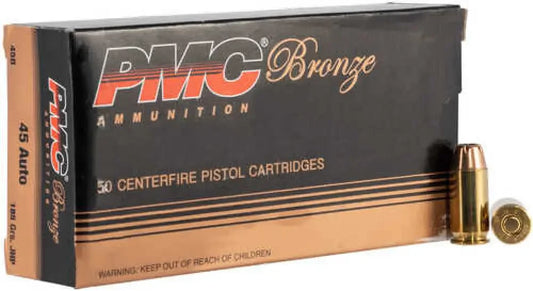 Pmc Bronze 45 Acp Grain Jhp Jacketed Hollow Points Unleashed - Acp / 185 / Point - Handgun Ammo