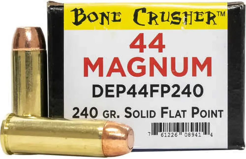 Magnum Research 44 Rem Magnum 240 grain solid flat point bone crusher ammo