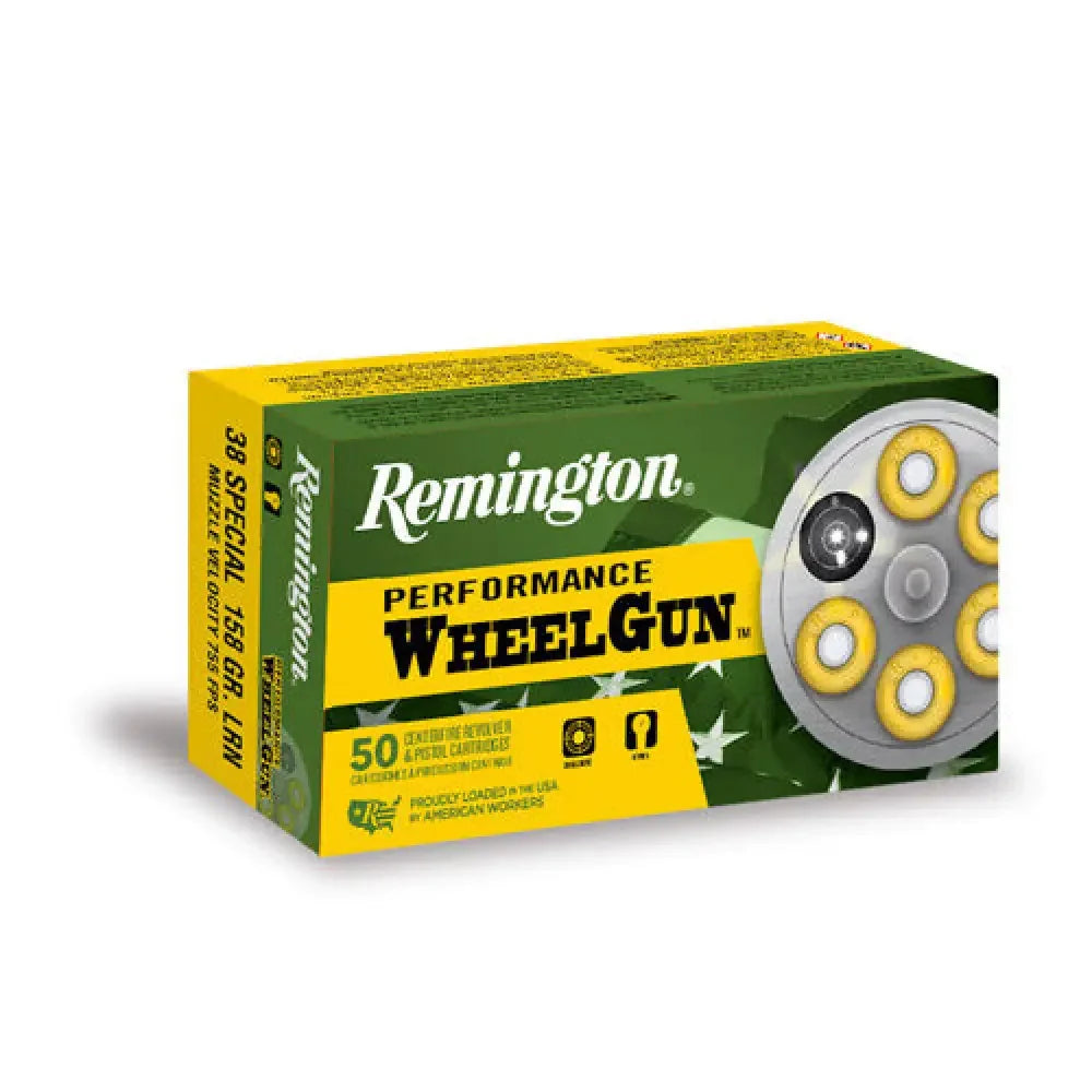 Remington 38 special ammunition 158 grain semi-wadcutter box for target shooting