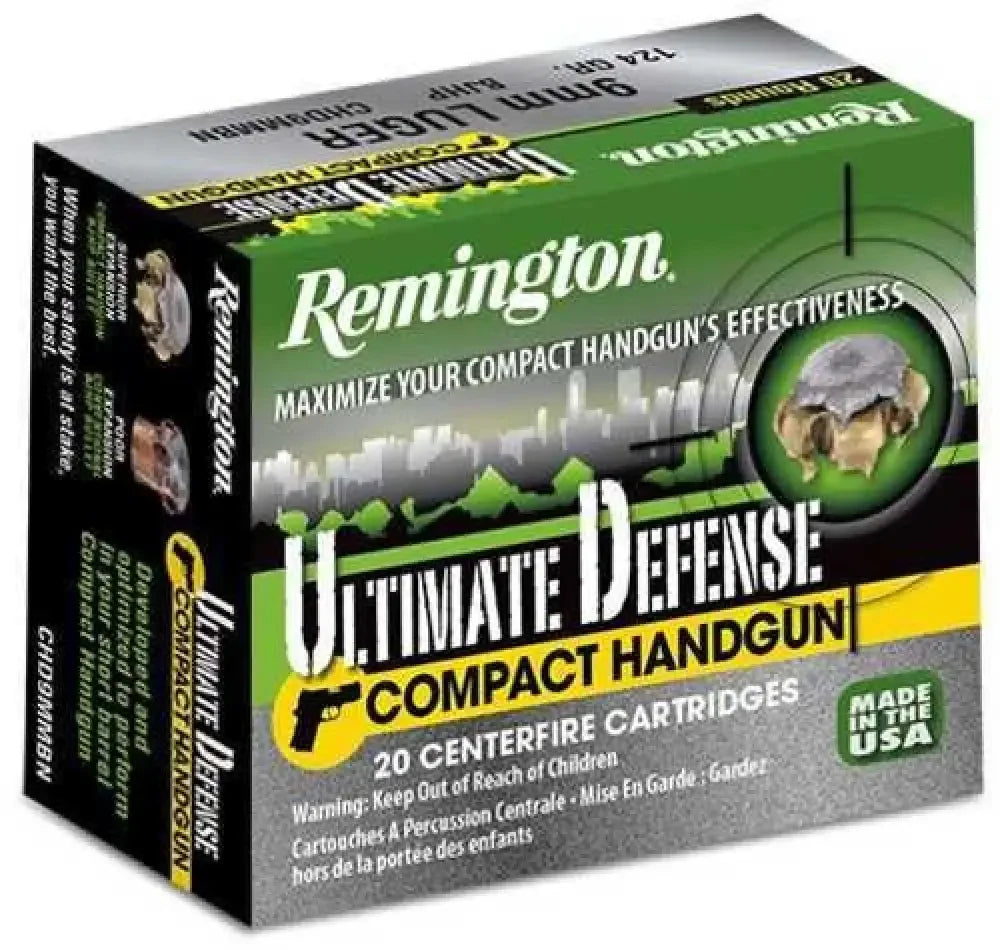 Remington 380 ACP 102 grain hollow point ammo box, 20 rounds