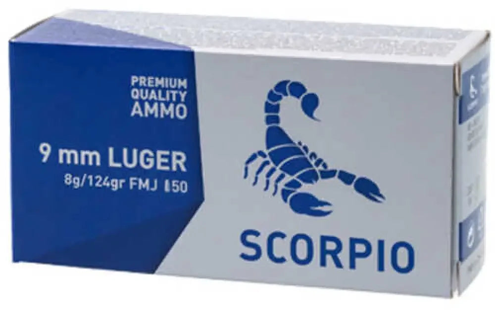 STV Technology Scorpio Ammunition 9mm 124 Grain FMJ for Target Practice