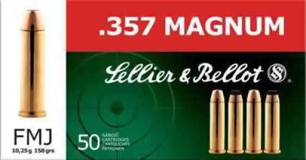 Sellier & Bellot 357 Magnum Ammunition Ultimate Metal Jacket Performance - 158 Grain / Full - Handgun Ammo