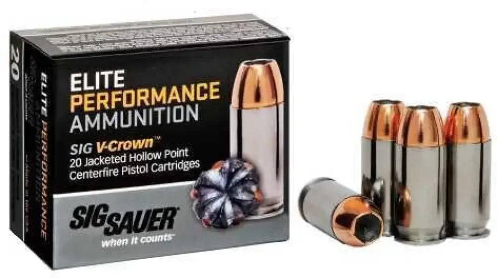 Sig sauer elite 40 S&W 165 grain jacketed hollow point ammo box