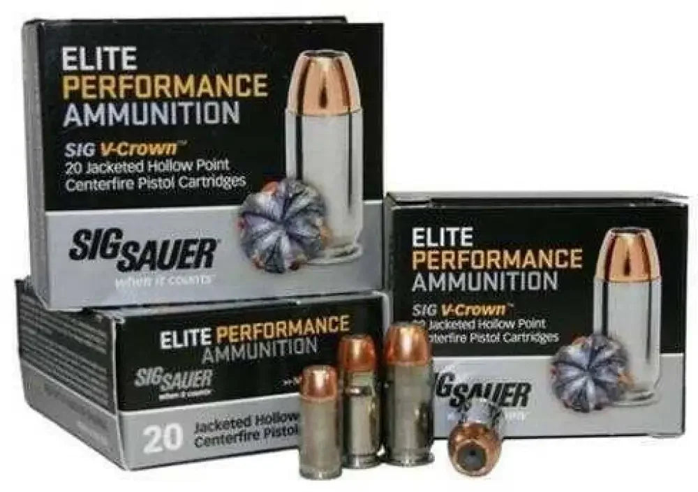 Sig Sauer 45 ACP 230 grain hollow point ammo for personal defense