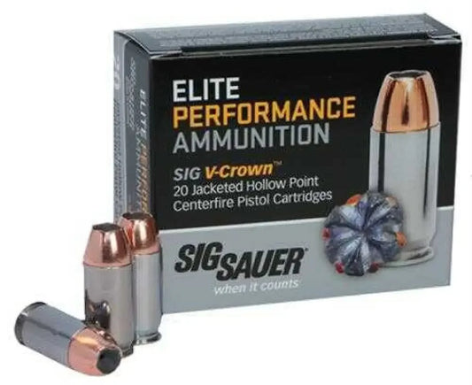 Sig Sauer V-Crown 38 Special 125 grain hollow point ammo for superior accuracy