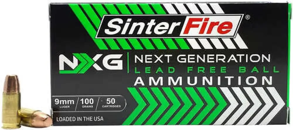 SinterFire 9mm Luger 100 Grain FMJ Lead-Free Ammo Box