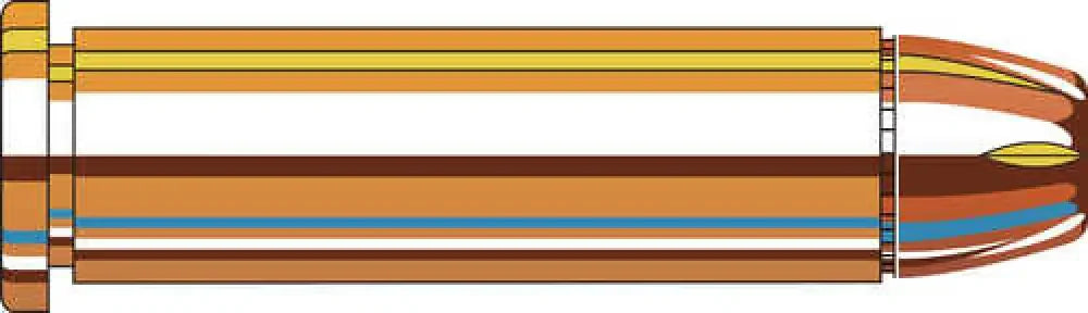 Cross-section of .308 Winchester cartridge with brass casing, copper-jacketed bullet, exceptional stopping power