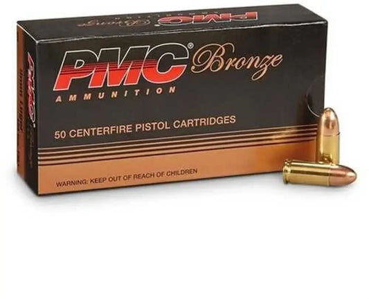 PMC Bronze 9mm Luger FMJ 147gr 50-round ammo box