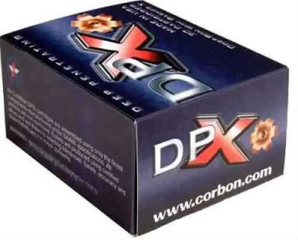 Corbon 45 Colt 225 grain hollow point ammunition box with dpx logo