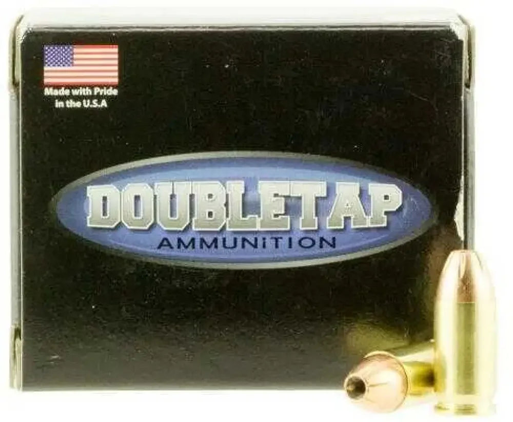 DoubleTap 380 ACP 95 grain hollow point box with brass bullets