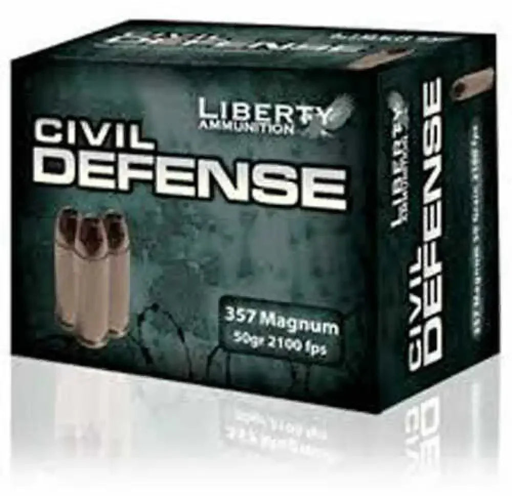Liberty 357 Magnum Ammunition 50 Grain Hollow Point Exceptional Velocity