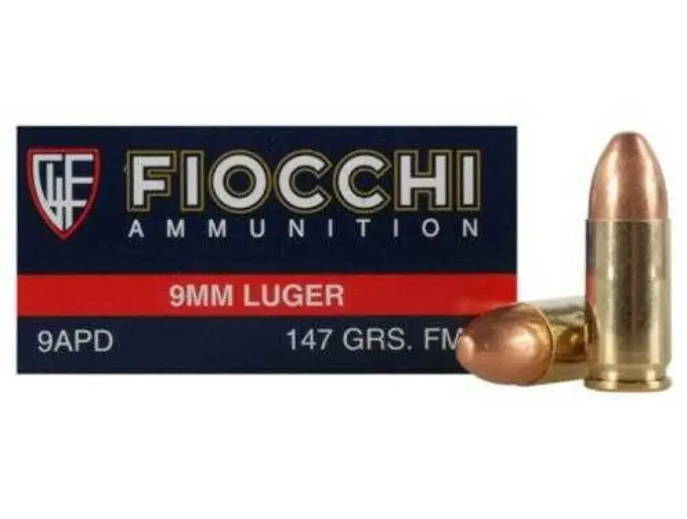 Unleash Fiocchi 9mm Luger Ammunition Superiority Now! - 147 Grain / Full Metal Jacket - Handgun Ammo