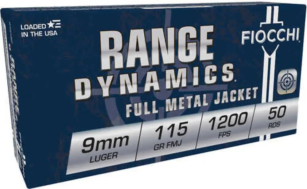 Unleash Fiocchi Range Dynamics 9mm Luger Ammo Power - 115 Grain / Full Metal Jacket - Handgun
