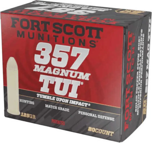 Fort Scott Munition 357 Mag 125 gr TUI solid copper ammo box