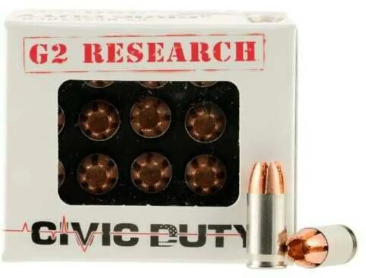 G2 Research Civic Duty 380 ACP 64 Grain Copper Expansion Ammo