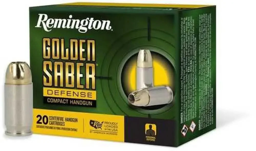 Remington Golden Saber Defense 380 ACP 20-round ammo box