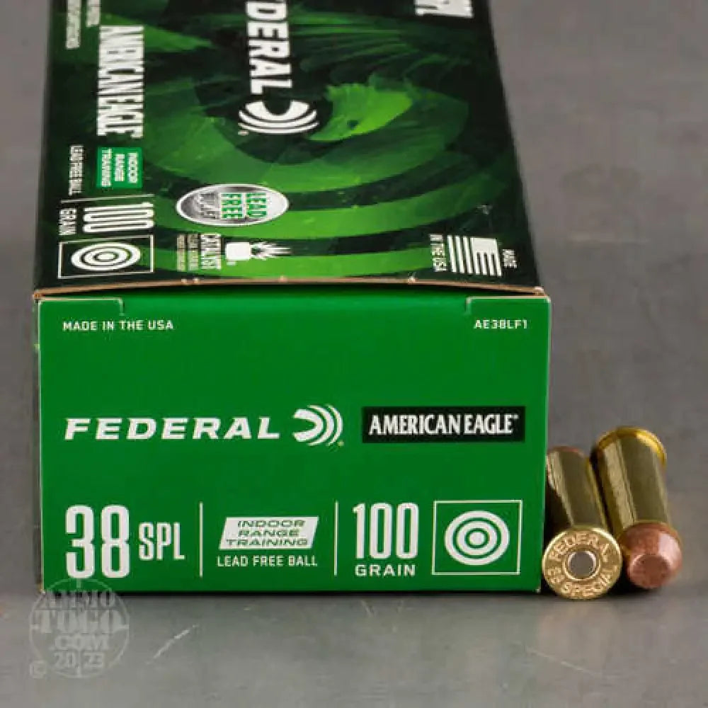 Federal American Eagle IRT 38 Special lead-free 100 grain ammo box
