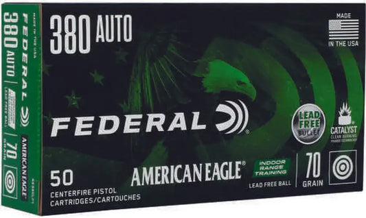 Federal American Eagle 380 ACP 70 Gr Lead Free IRT Ammo Box