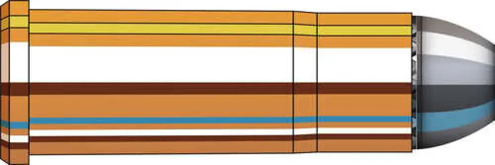 Hornady 205 grain lead 44-40 Winchester ammunition bullet cross-section