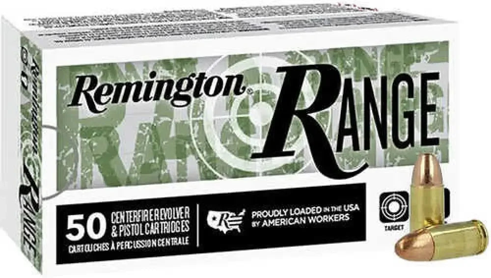 Remington R27780 Range 9mm Luger cartridges in camo box