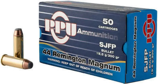 Prvi Partizan 44 Rem Magnum 300 grain flat point ammo box