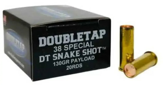 DoubleTap 38SPSS2 Snake Shot ammo box with 20 gold bullets