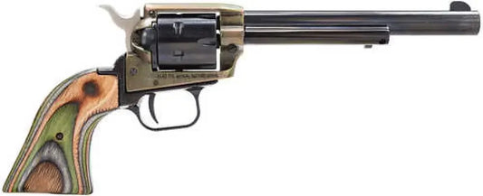 Unleash the Heritage Rough Rider Revolver.22lr 6.5 Camo Grip Blued Finish -.22 Lr / Revolver - Handguns