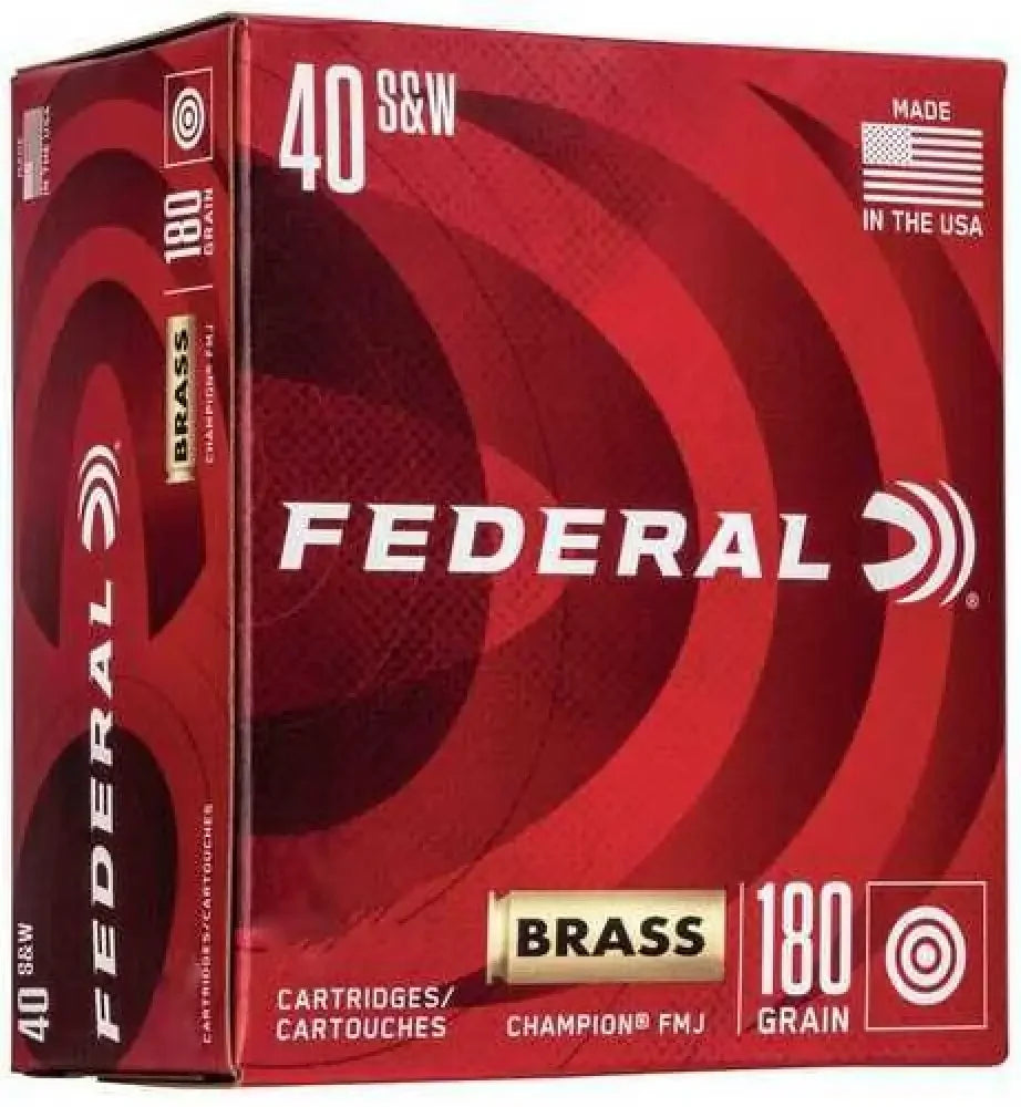 Federal Champion C40180A400 training ammo 40 S&W 180 grain FMJ box