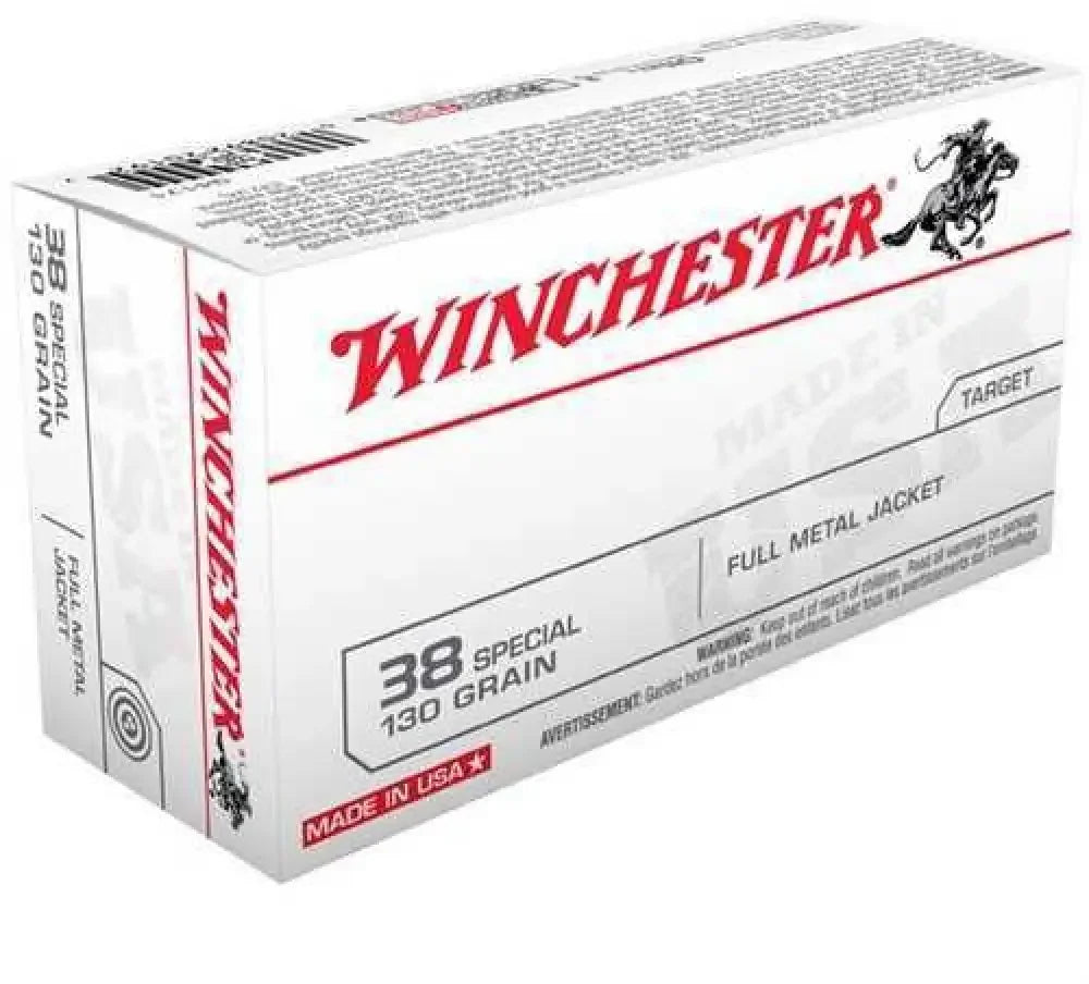 Usa Brand 38 Special Ammunition: Reliable Performance Rounds - 130 Grain / Full Metal Jacket - Handgun Ammo