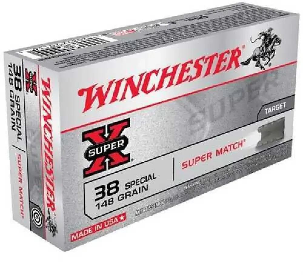 Winchester 38 Special Super-x Match Precision Ammo - 148 Grain / Lead - Handgun