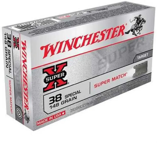 Winchester 38 Special Super-x Match Precision Ammo - 148 Grain / Lead - Handgun