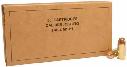 Winchester 45 ACP 50 rounds 230 grain full metal jacket ammo for consistent accuracy